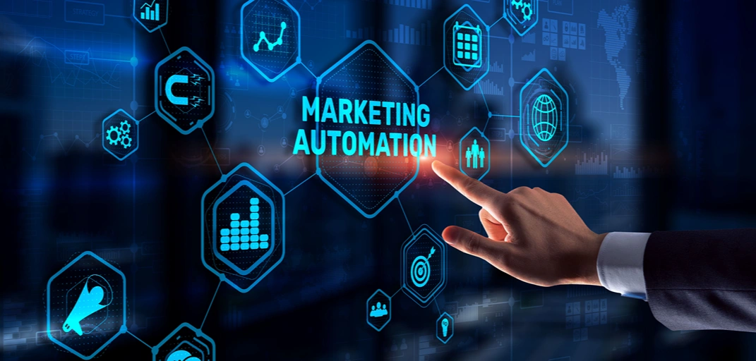 marketing automation concept for business technology internet network